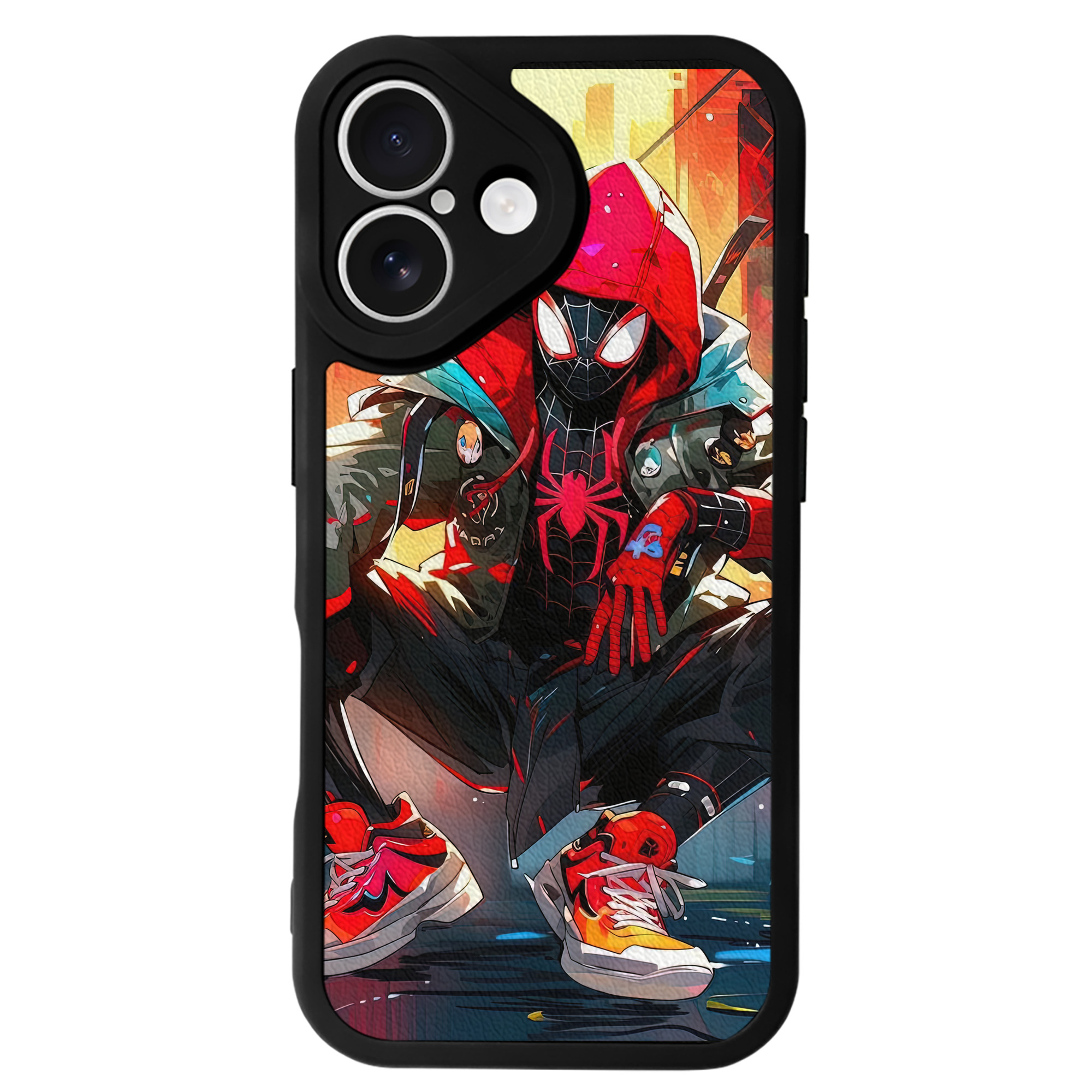 （画像用） Spider Man スパイダーマン 【iPhone 16シリーズ対応】シリコンスマホケース（レザー調） 材質：シリコン